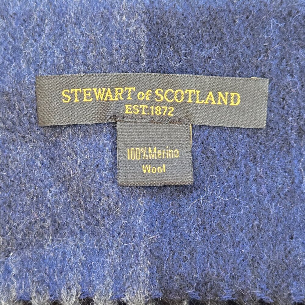 NWOT 100% Merino Wool Scarf Stewart of Scotland - Picture 3 of 4